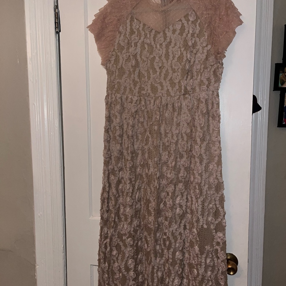 JessaKae Blush Lace Maxi Dress - “Victoria” Dress
